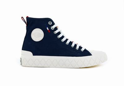 Zapatillas Palladium PALLA ACE CANVAS MID Mujer Indigo Rojas | Costa Rica-06394